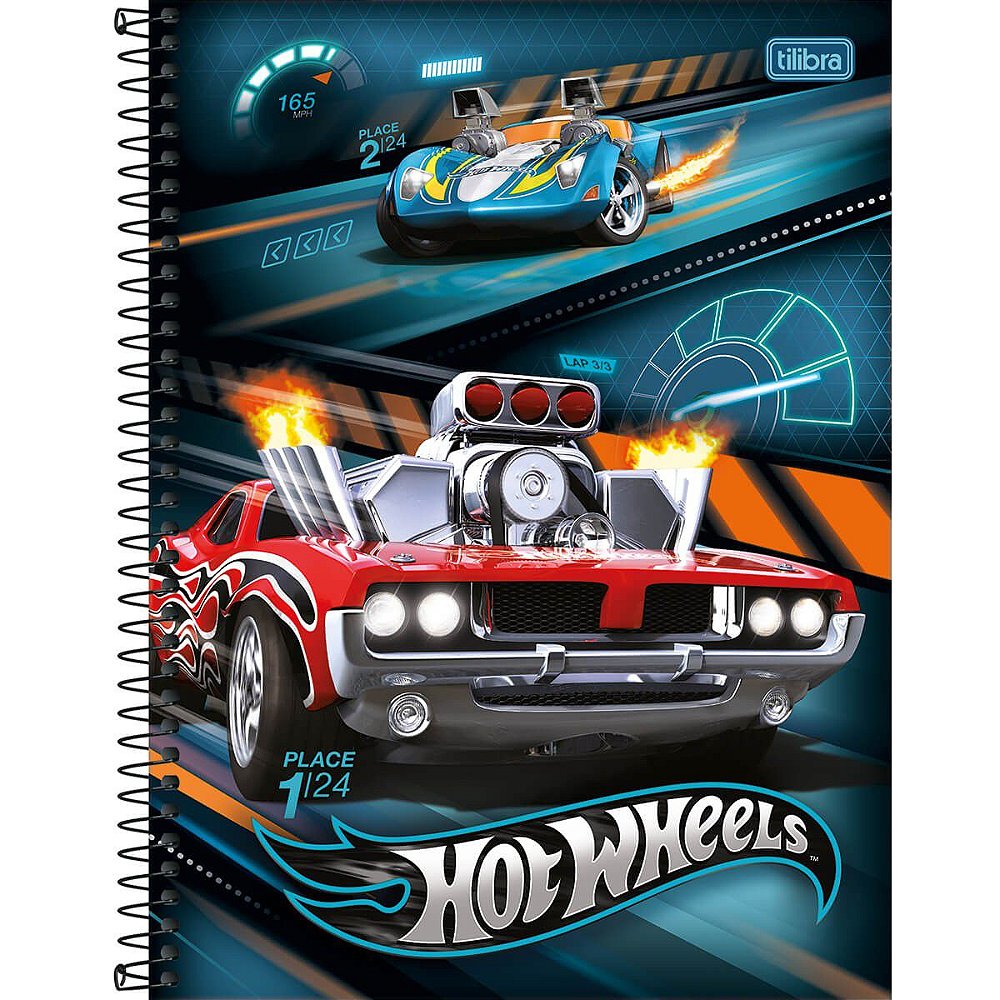 CADERNO UNIVERSITÁRIO HOT WHEELS 80 FOLHAS TILIBRA Dona Maria