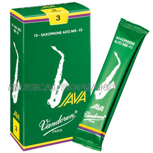 Palhetas Vandoren Java Para Sax Alto Caixa Musical Soprano