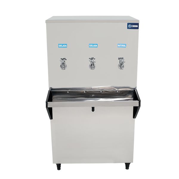 Bebedouro Industrial 3 Torneiras De Coluna Inox 100 Litros Compres