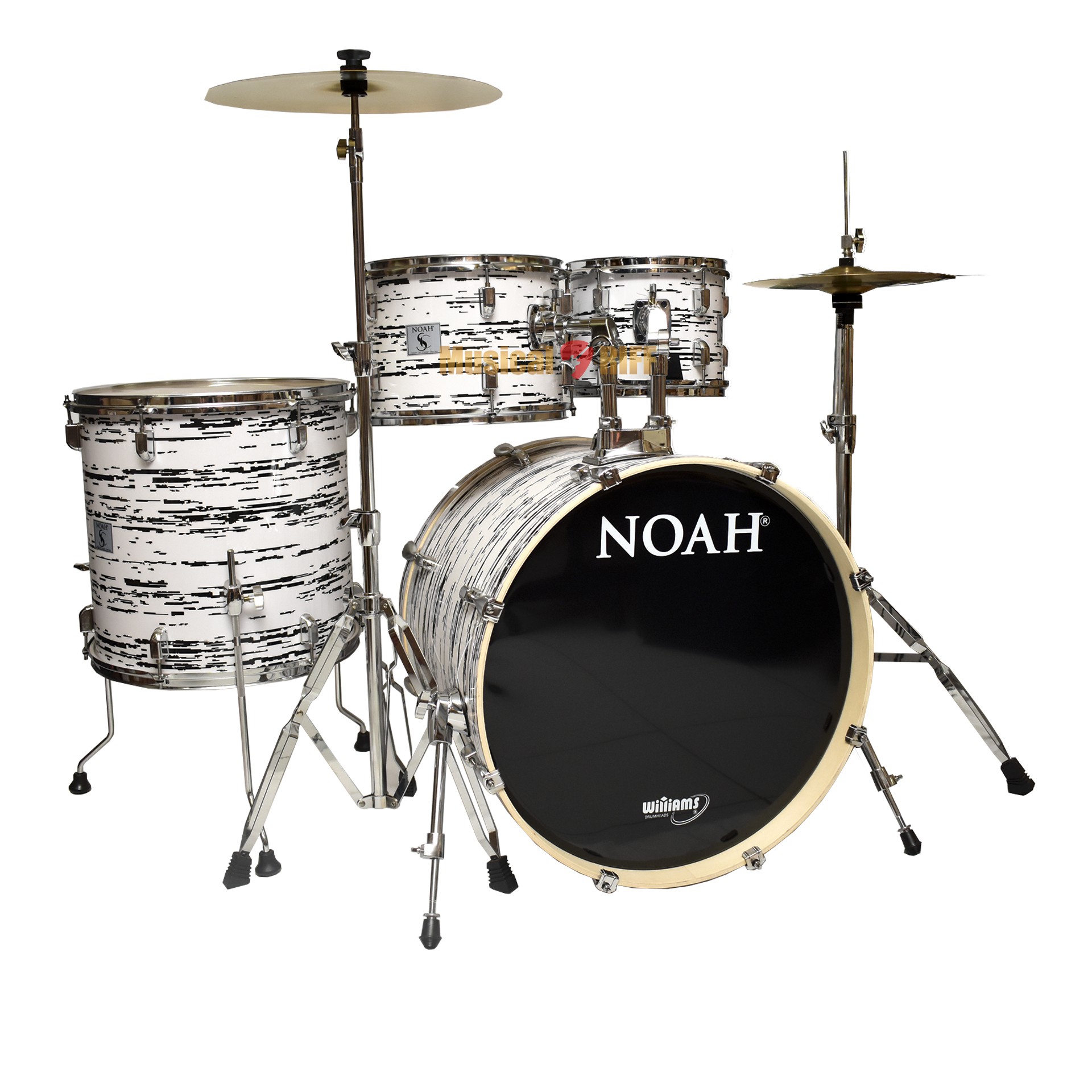 Bateria Noah Pe As Sc Pop White Pratos Musical Riff