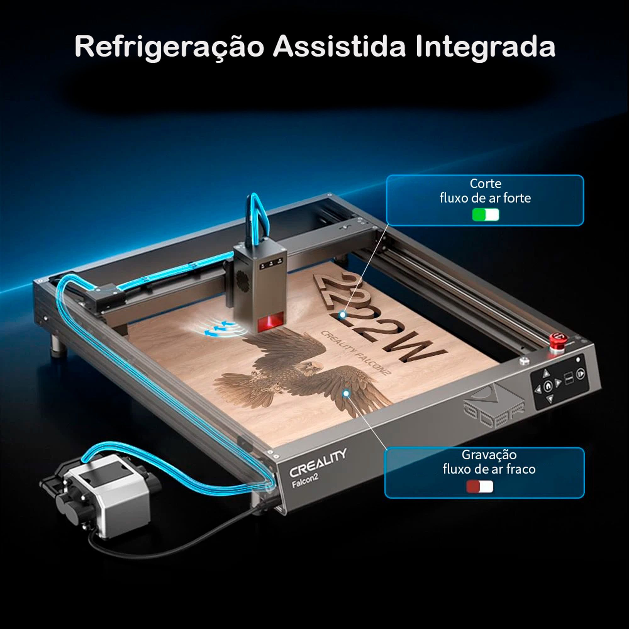 Cnc Gravadora E Corte A Laser Creality Falcon Laser W Dbr As