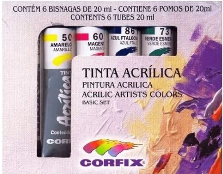 Kit Cores B Sicas Tinta Acr Lica Corfix Ml Pintura Tela Atelie