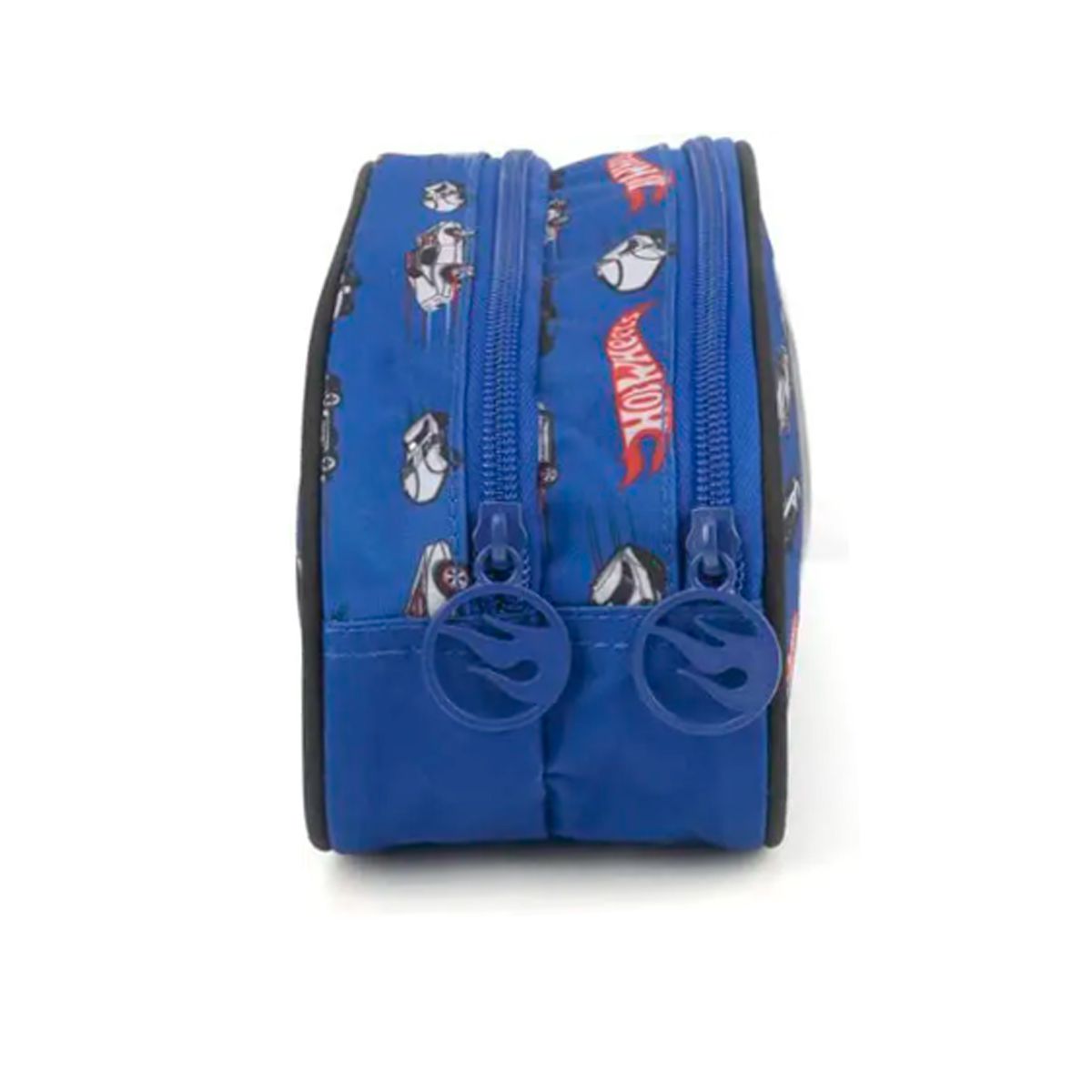 Estojo Duplo Escolar Hot Wheels Pneu Azul Infantil Luxcel Shop Macrozao