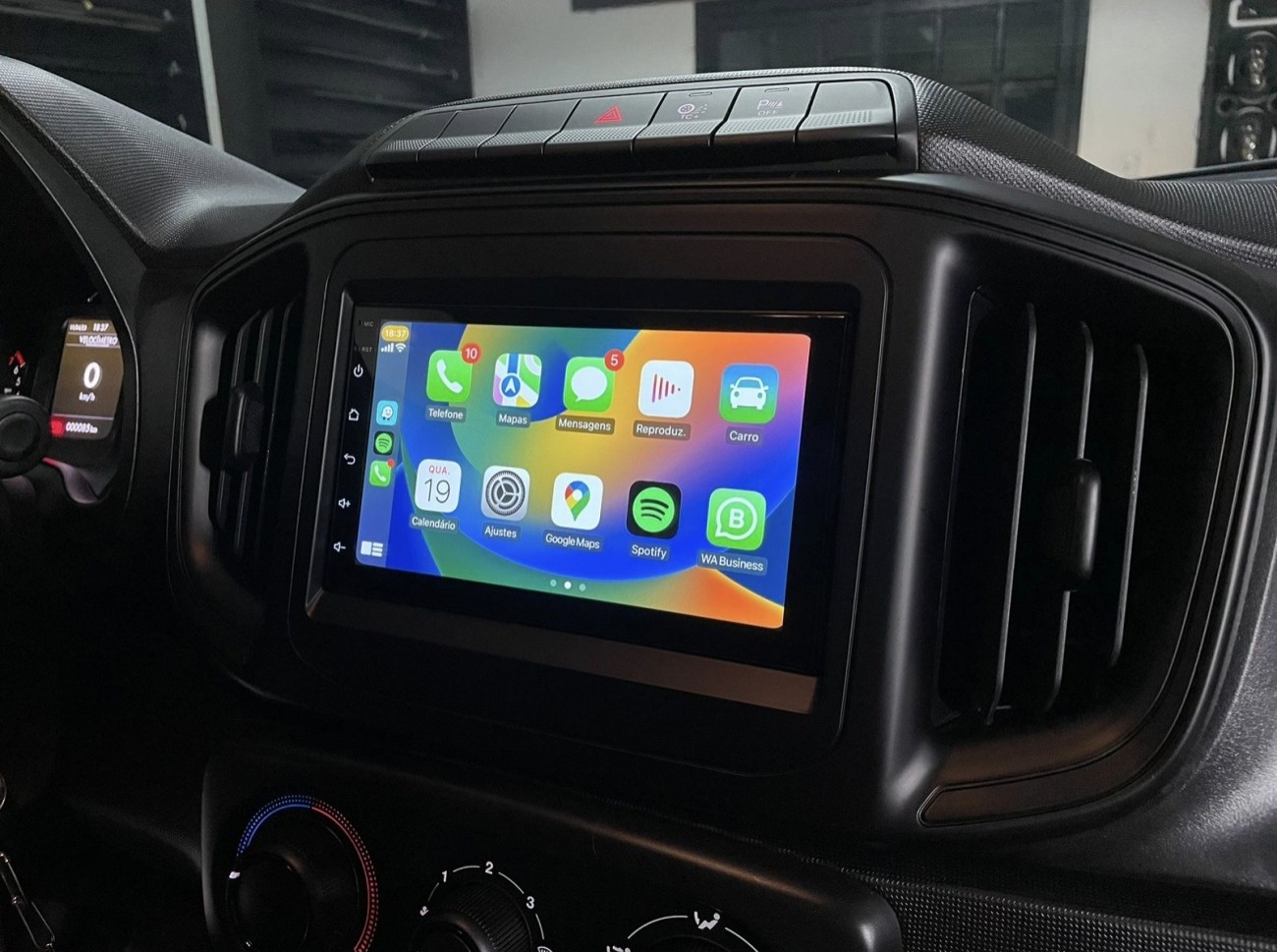 Central Multim Dia Fiorino Tela Gb Gps Carplay Android