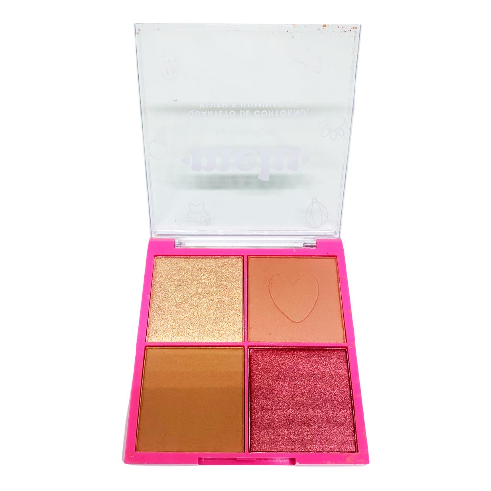 Quarteto De Contorno Blush E Iluminador Ruby Rose Make Barata