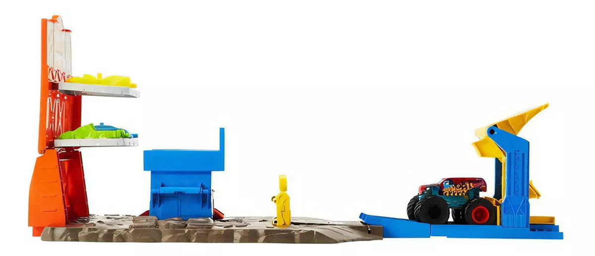 Pista Hot Wheels Monster Truck Esta O De Explos O Blanc Toys Onde Brincar Vai Al M Da