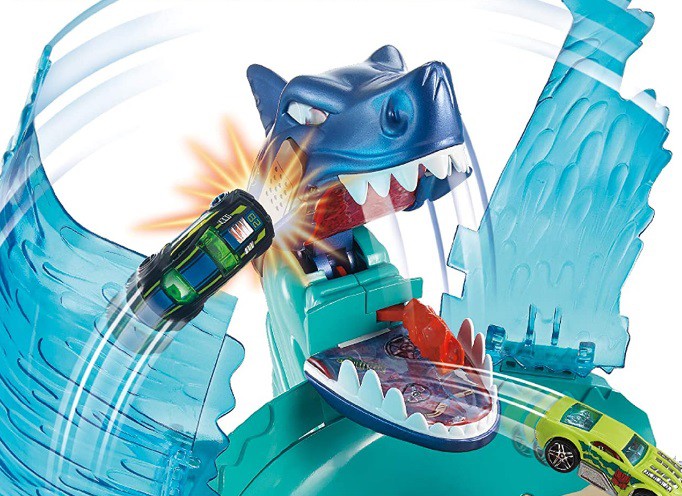 Hot Wheels City Pista Ataque do Tubarão FNB21 Mattel Happily Brinquedos