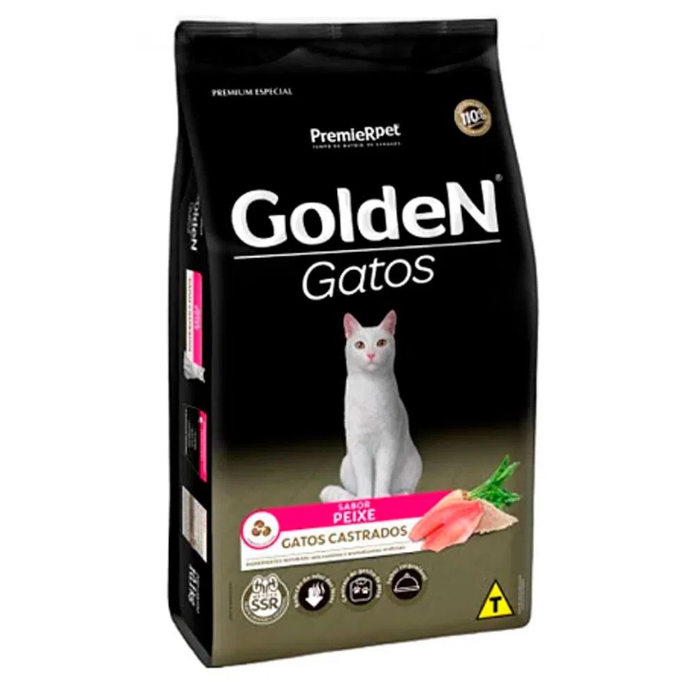 Ra O Golden Gatos Castrados Adultos Sabor Peixe Kg Multi Patas Pet Shop