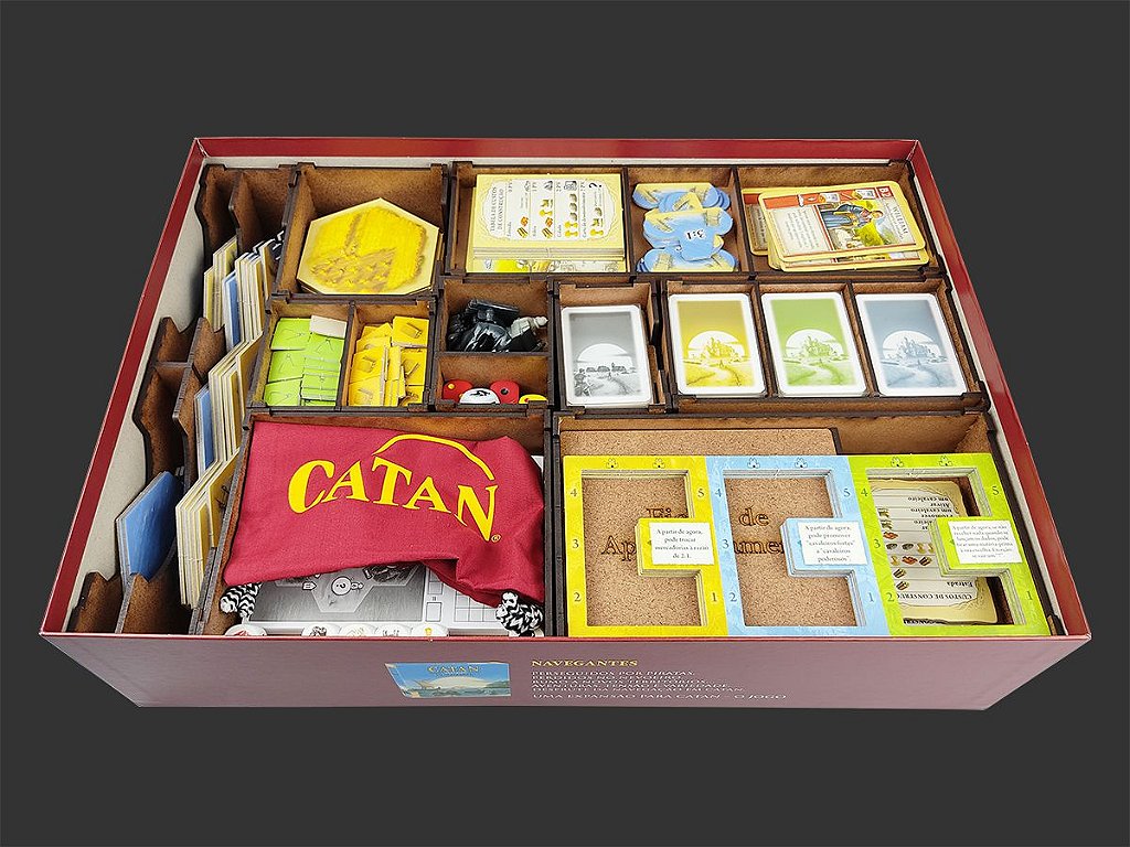 Organizador Soft Insert Paran Para Catan Plus Bucaneiros Jogos