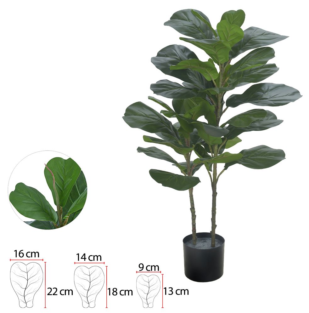 Planta Artificial Rvore Ficus Lyrata Real Toque X M Florescer