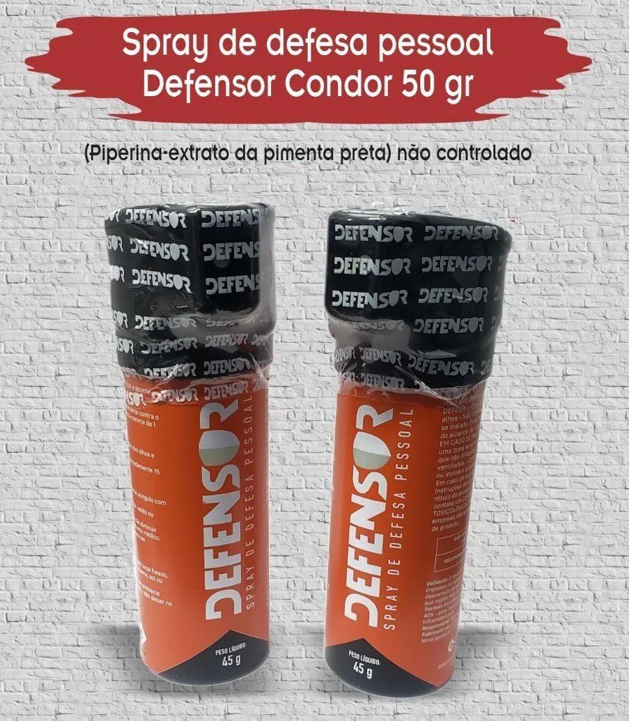 Spray de Pimenta Condor Defensor Extra Forte Defesa Pessoal Tático