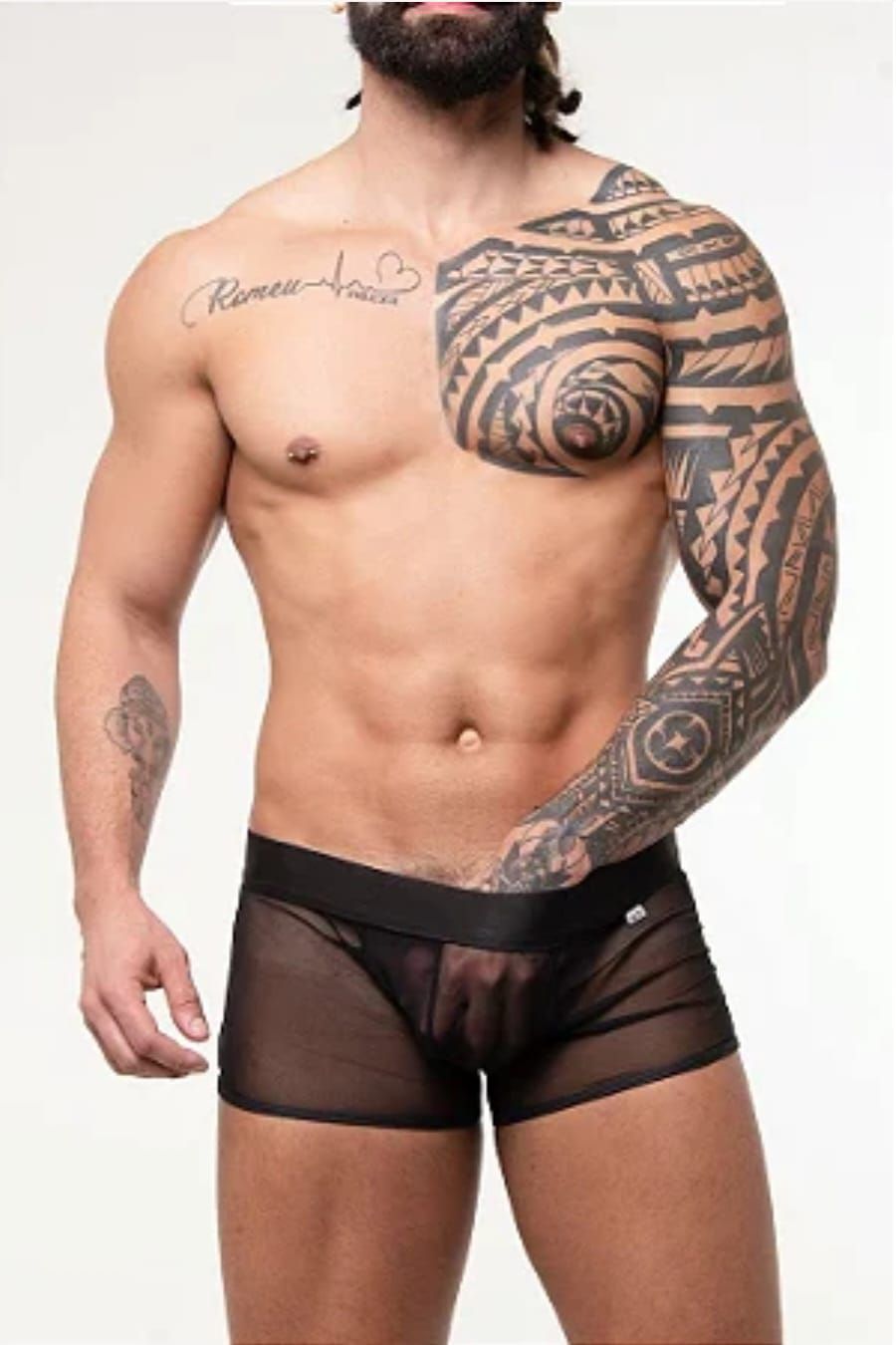 BOXER TULE PRETO SEM FORRO Store X Sex Shop Ribeirão Preto Store X