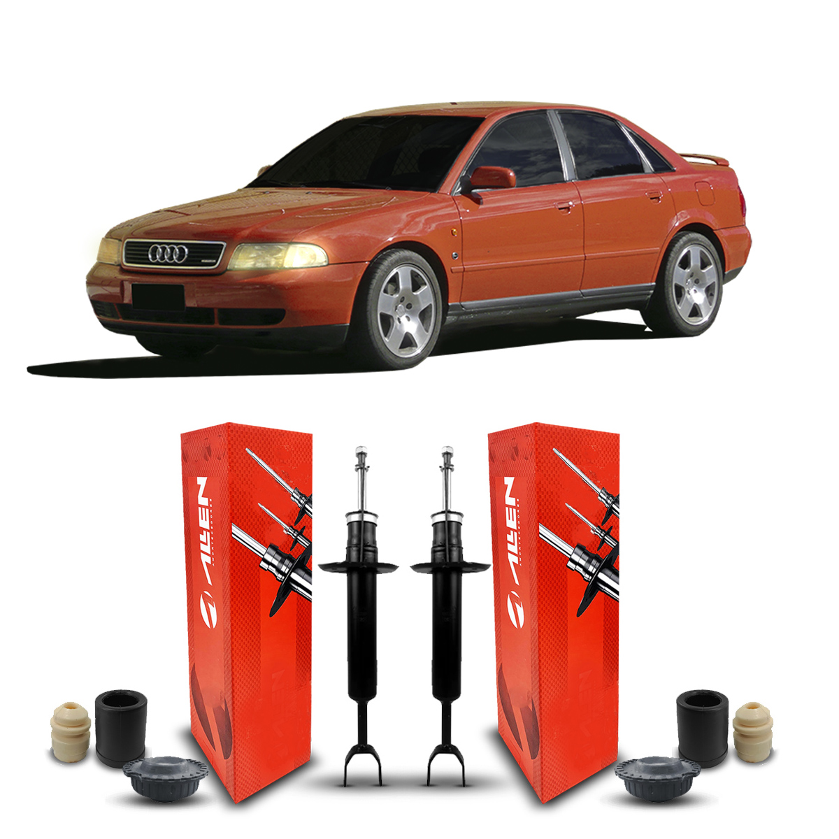 Par Amortecedor Kit Batente Dianteiro Audi A A Auto