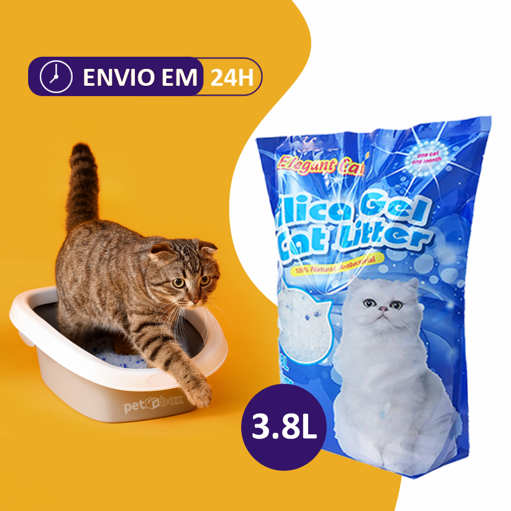 Kit Pacotes De Areia De Gato Cristais De S Lica Gel Kg Grossa