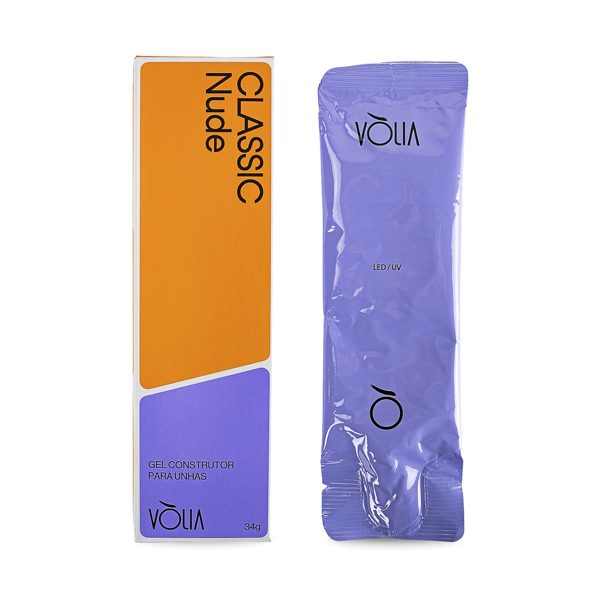 Sachê Refil Gel Classic Nude 34g Vòlia Pote Reutilizável Arte