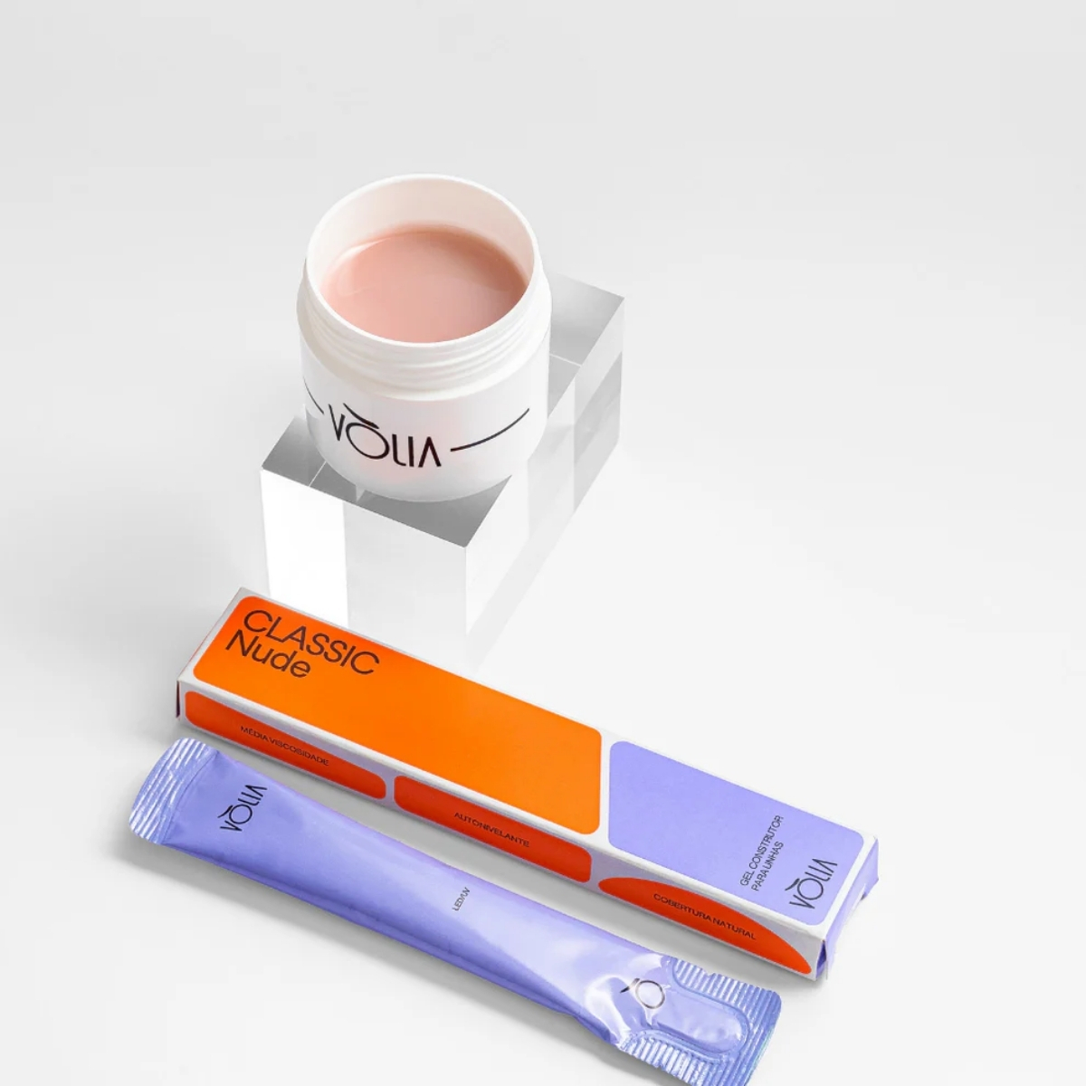 Kit Gel Classic Nude Sem TPO LED UV 14g Vòlia Pote ECO Arte Sedução