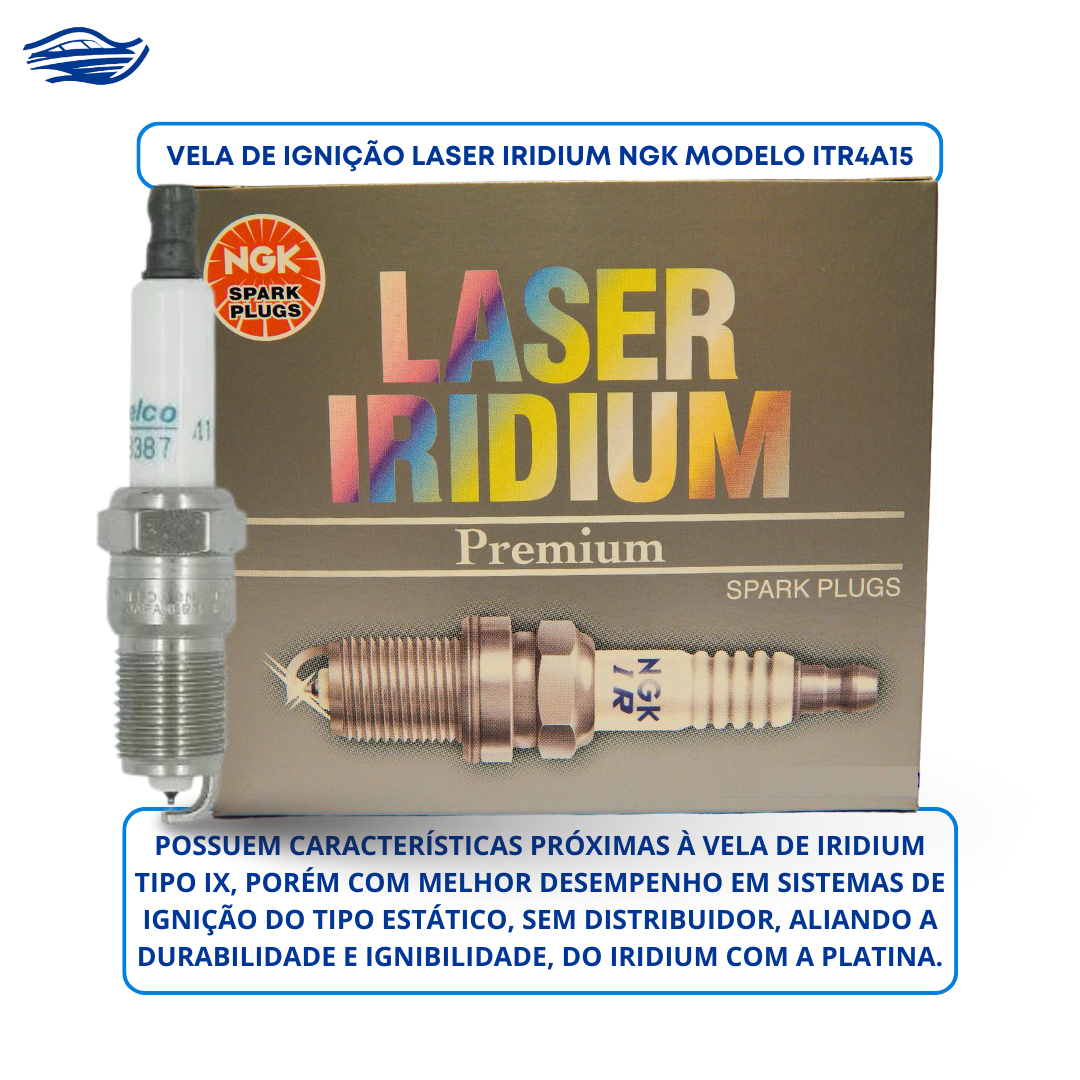 Vela De Ignição Laser Iridium NGK Modelo ITR4A15 A Maior Loja Náutica