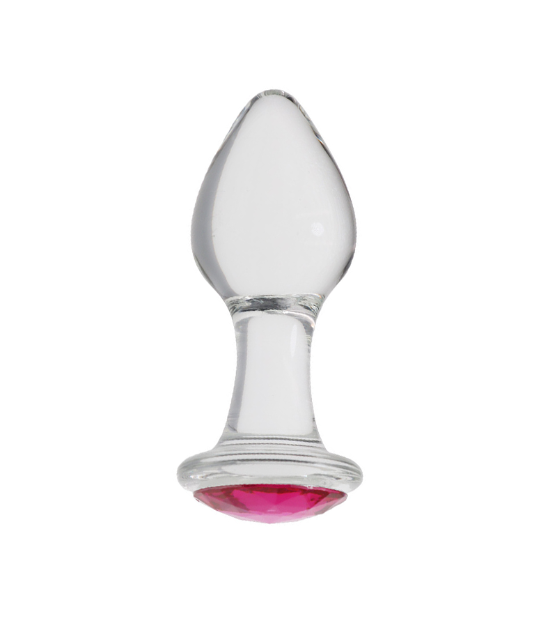 Ykl Plug Anal De Vidro Pedra Rosa Libb Sex Toys Importadora