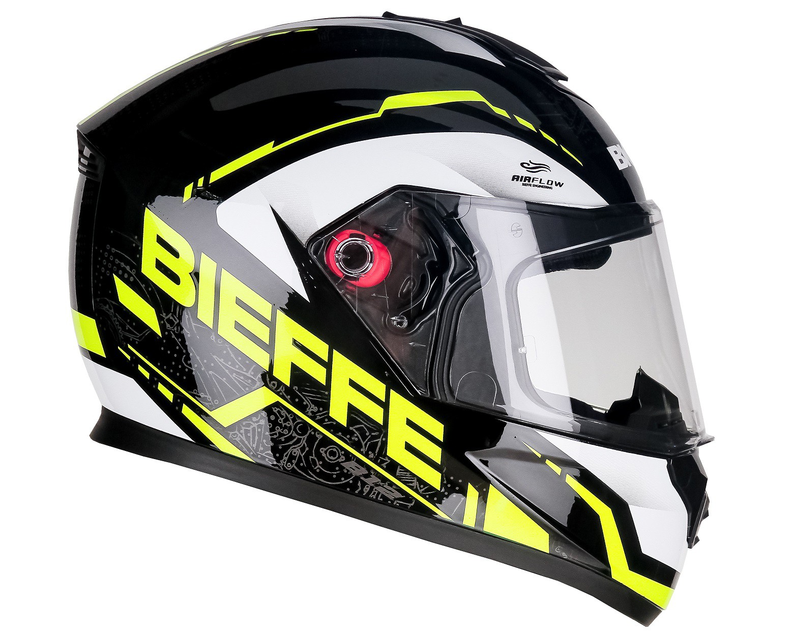 Capacete Bieffe B12 Naked Preto Amarelo BJ COMERCIO