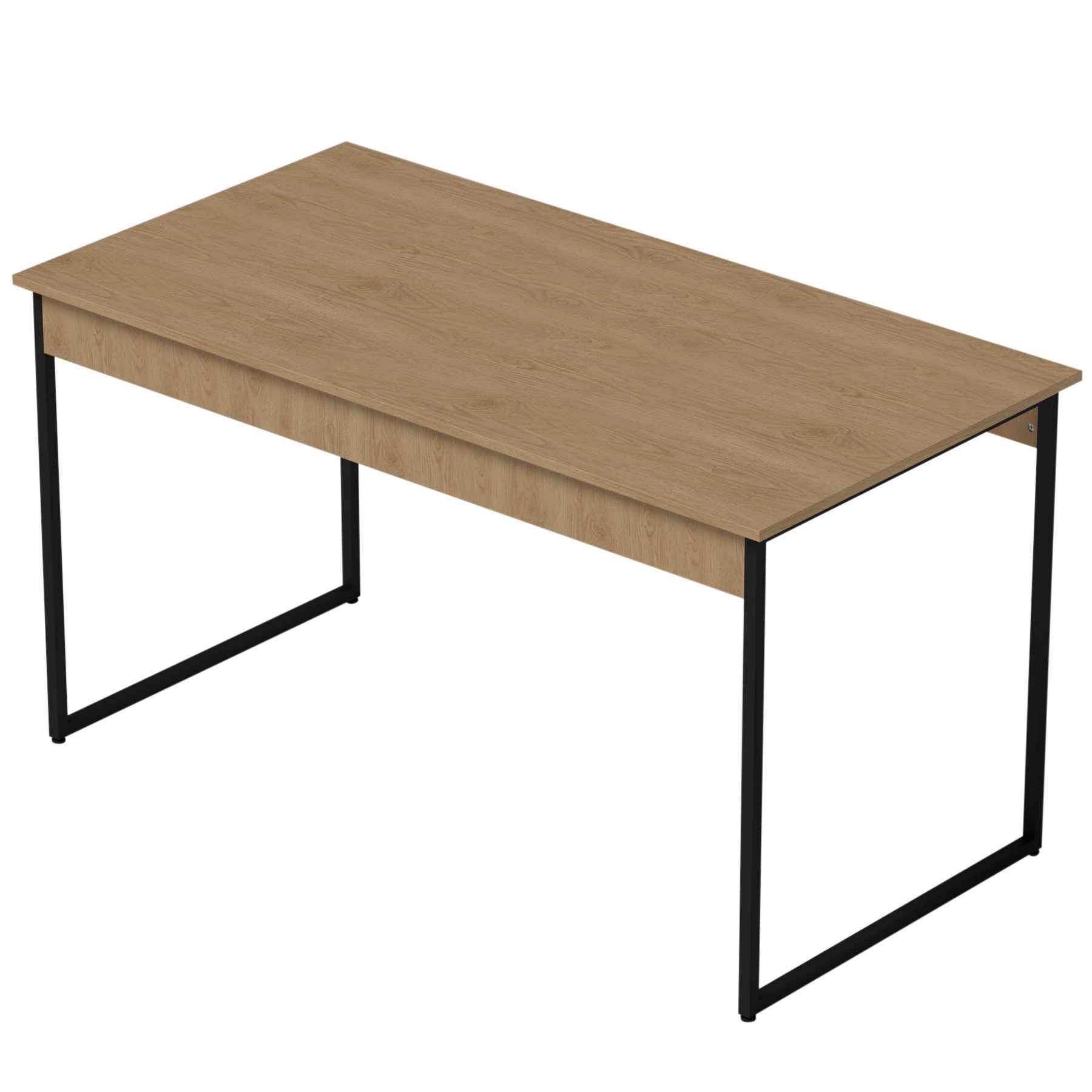 Mesa Reta Estilo Industrial Notte Cm X Cm X Cm Aveiro Oak Pr