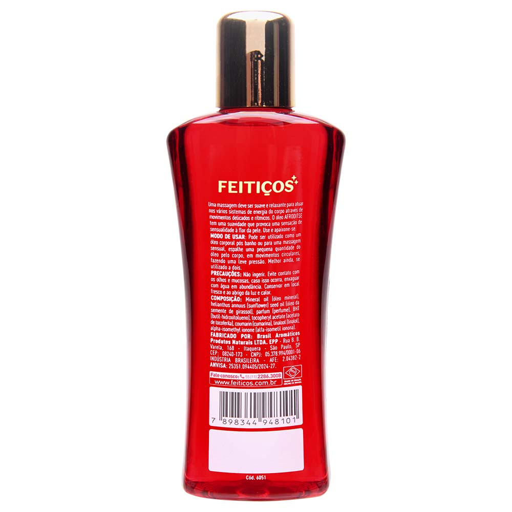 Afroditse óleo Exótico Para Massagem 150ml Feitiços DOT G