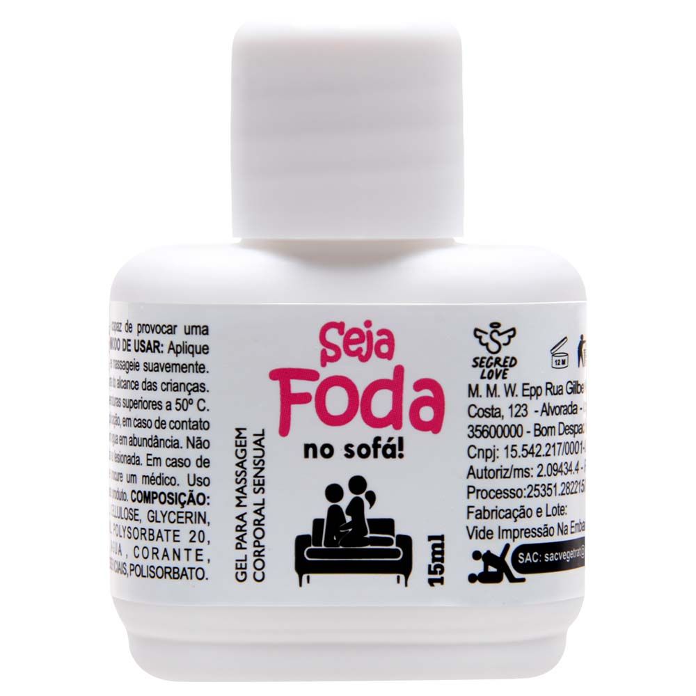 Seja Foda No Sofá Gel Anal 15ml Segred Love DOT G