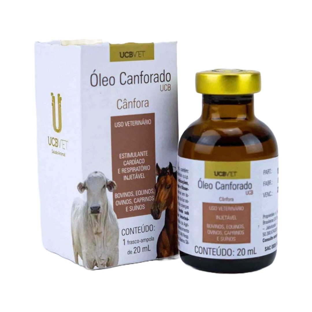 Óleo Canforado 20 mL UCBVet KV Medical Produtos Hospitalares e