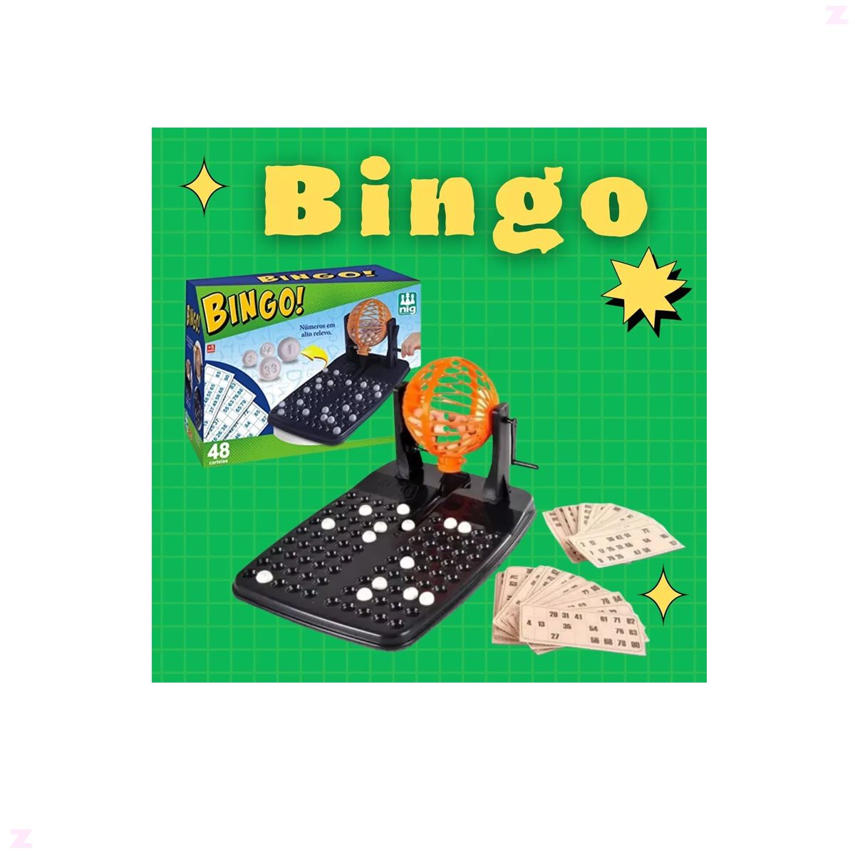 Jogo Infantil Bingo 48 Cartas Infantil Nig Globo Giratorio Loja Zuza