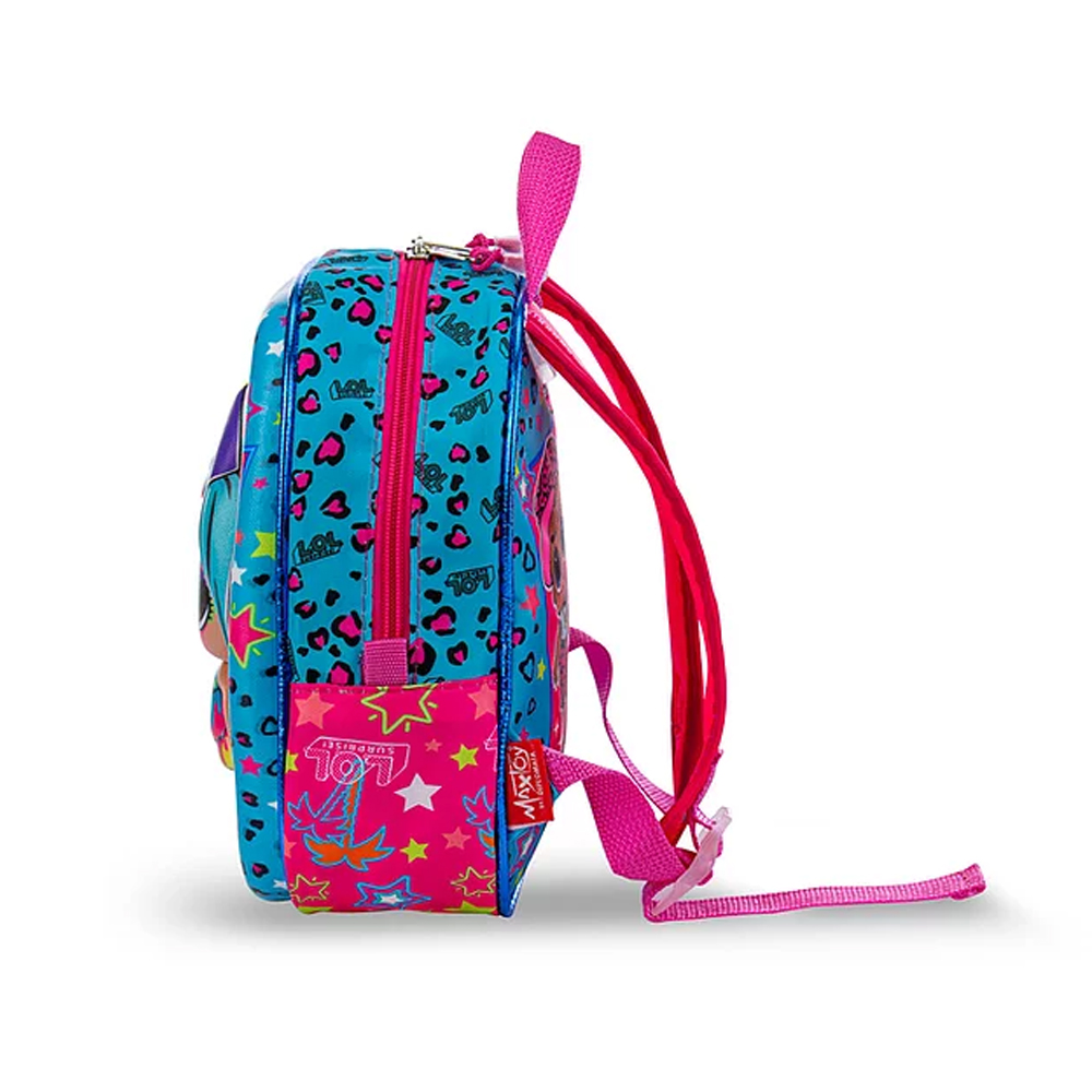 Mochila Infantil Maxtoy Lol Eletric Azul Viajante Moderno