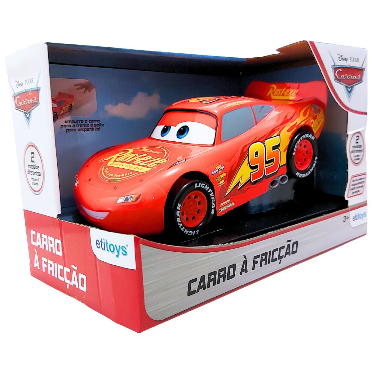 Carrinho Rel Mpago Mcqueen De Fric O Carros Disney Pixar Nikity Toys