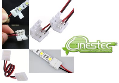 CONECTOR EMENDA FIO PARA FITA LED 5050 E 3528 2 VIAS Cinestec