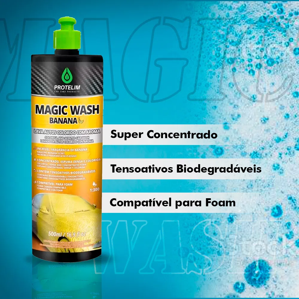 Magic Wash Banana Lava Auto Concentrado Ml Protelim Up Carshop