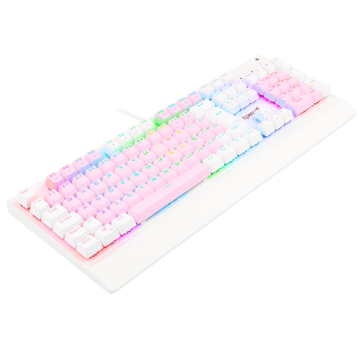 Teclado Mecânico Gamer Redragon Kala RGB Switch Outemu Blue ABNT2 Rosa