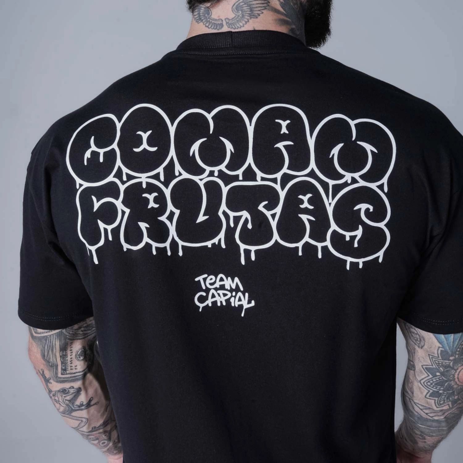 Camiseta Oversized Comam Frutas Team Capial Preto Jordansports