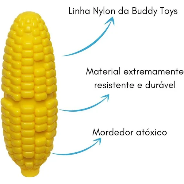 Brinquedo Mordedor Milho Nylon Buddy Toys Melvi Pet Shop