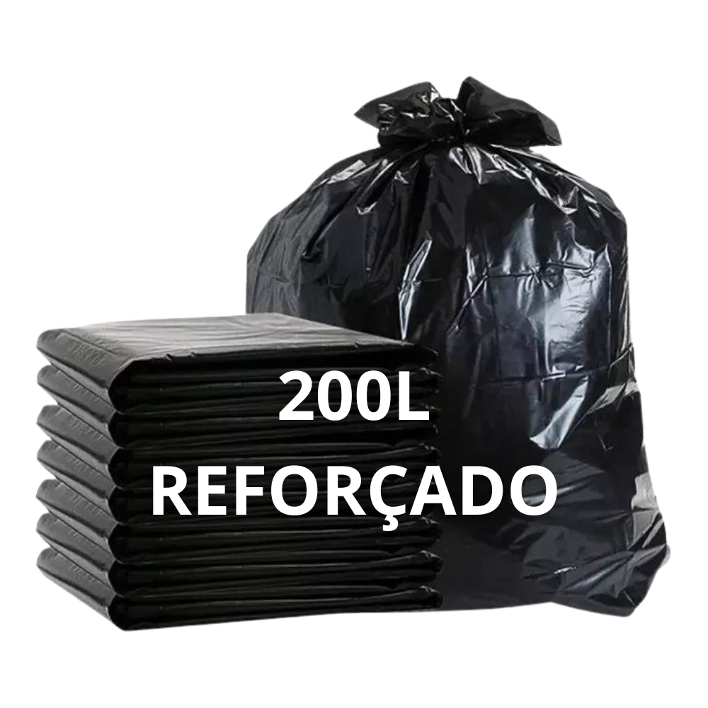 Saco L Preto C Reforcado Pk Ecolimpe