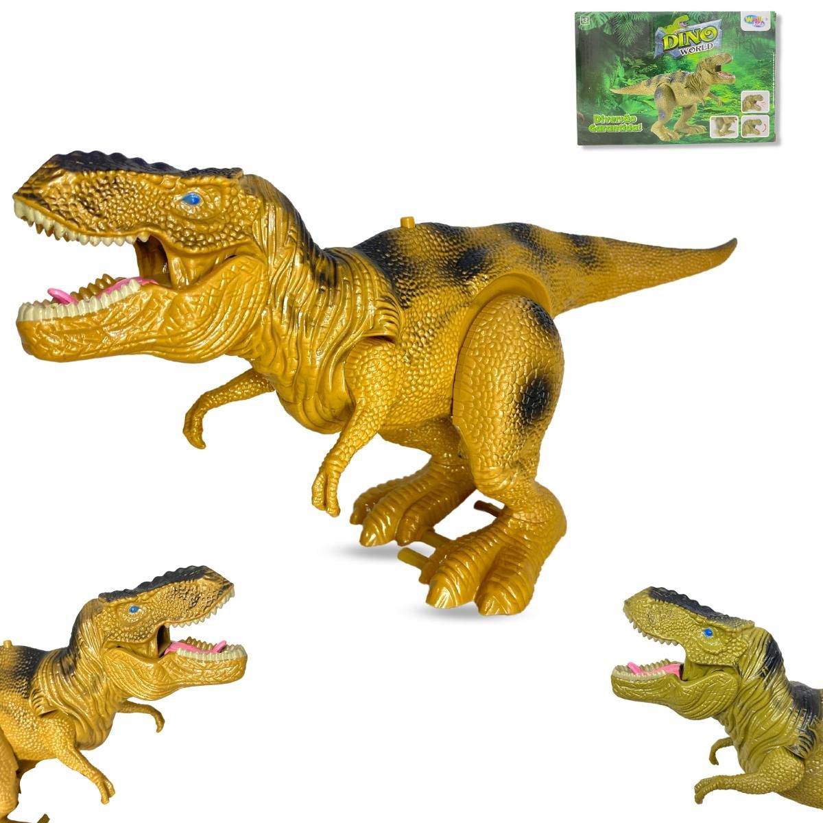 Dinossauro De Brinquedo Anda Emite Som Tiranossauro Rex F114 Loja