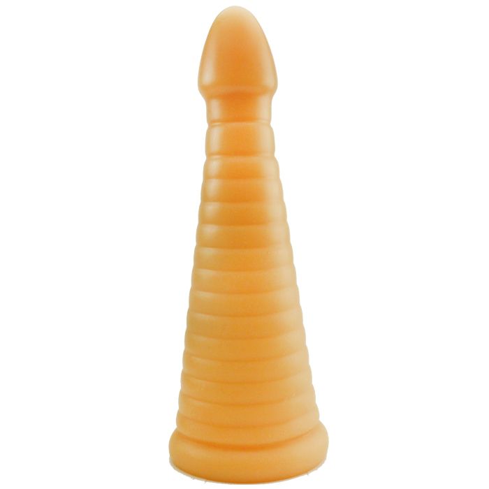 Plug Anal Cone Bege 26cm Esfera E Base Tulipa Sex Shop Loja