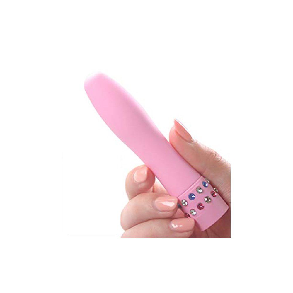 Mini Vibrador Diamond Personal Em Silicone Macio Multivelocidade