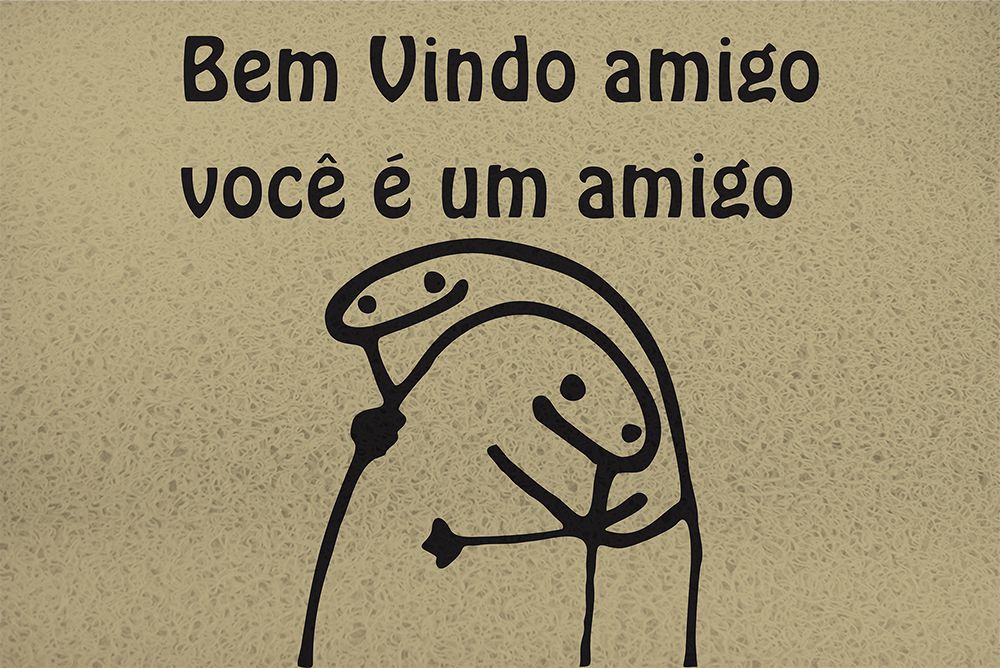 Capacho Frase Bem Vindo Amigo Você é Um Amigo capacheria br