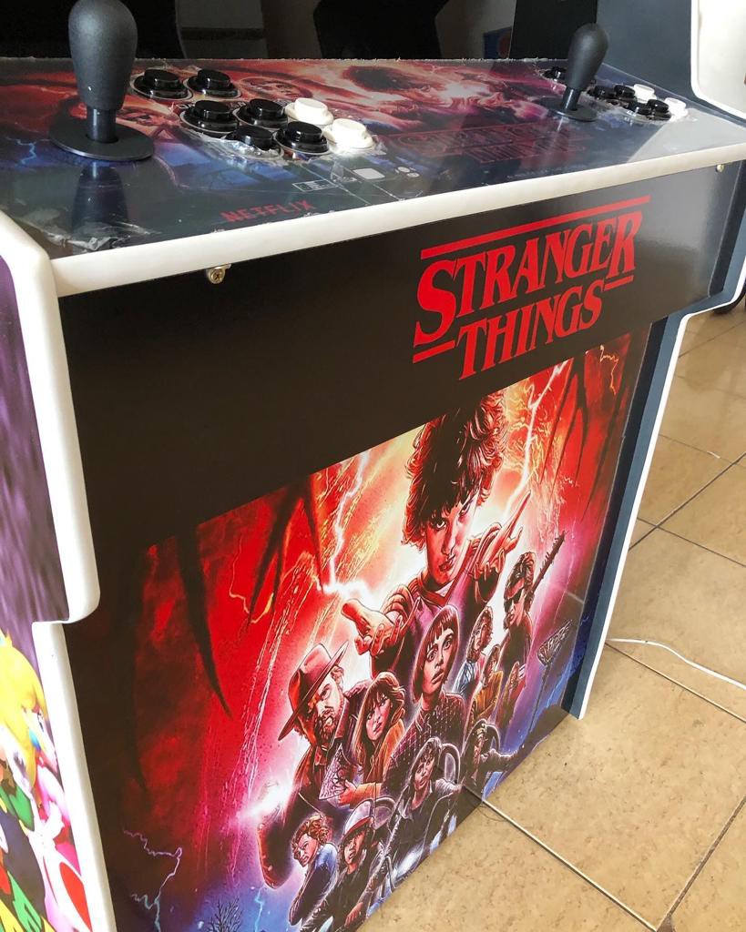 Arcade Fliperama Multijogos Polegadas Slim Stranger Things X Super