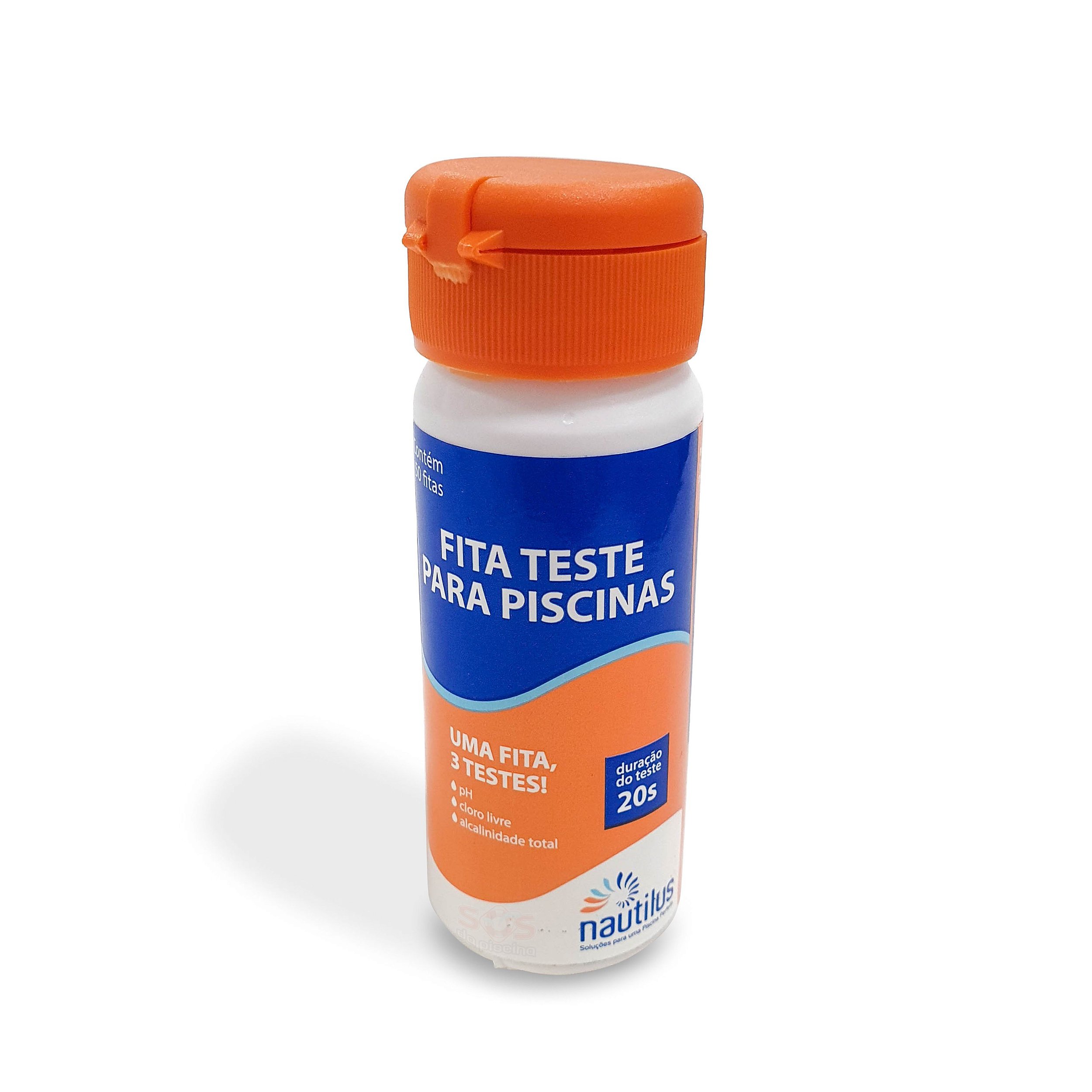 Fita Teste Total PH Cloro Alcalinidade 50 Fitas Nautilus