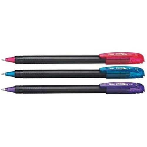 Caneta Pentel Energel Makkuro Mm Kit C Cores Azul Rosa Violeta