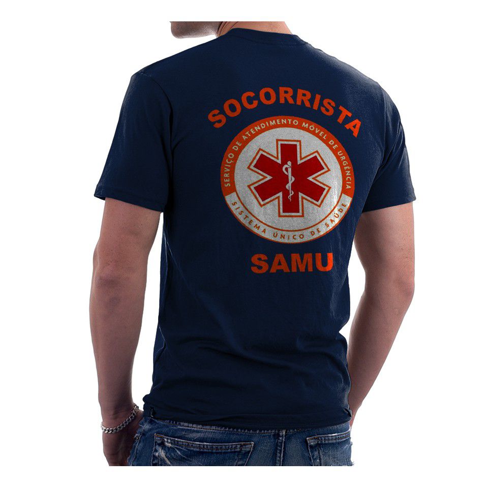 Camiseta Socorrista SAMU Uniforme Profissional SAMU Estampa 10