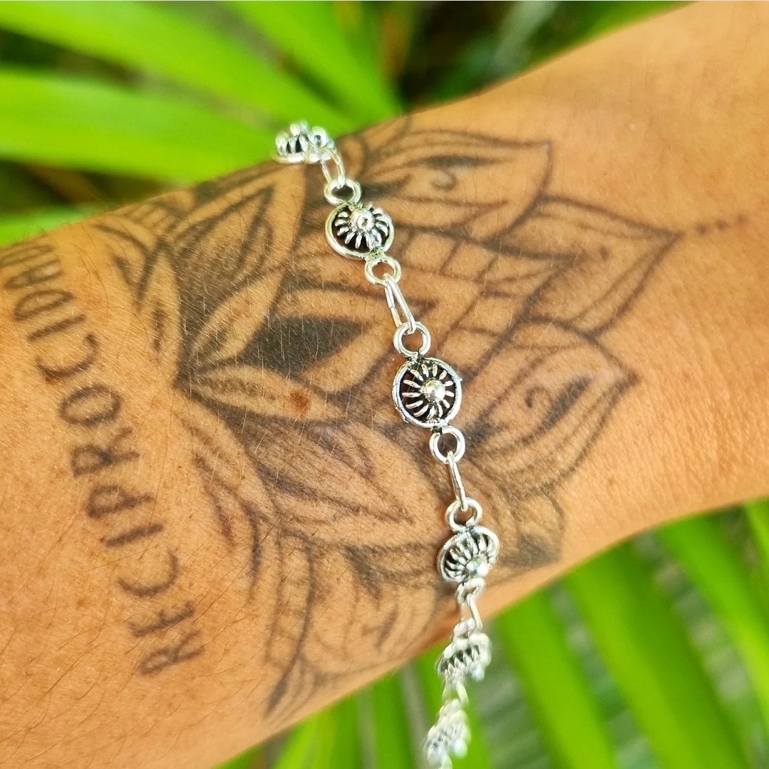 Pulseira Mandala Pikun Em Prata Aroeira Pratas