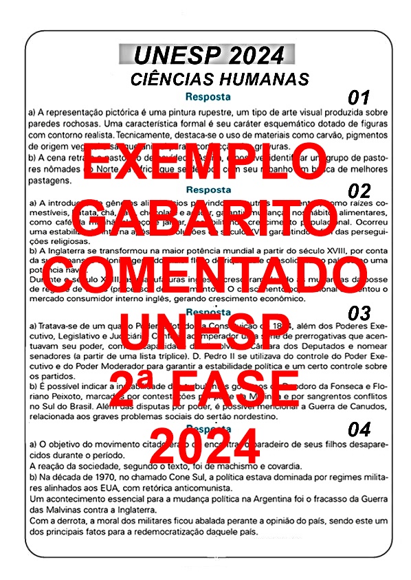 Unesp 2 Fase Provas 2010 A 2024 Gabarito Comentado Https