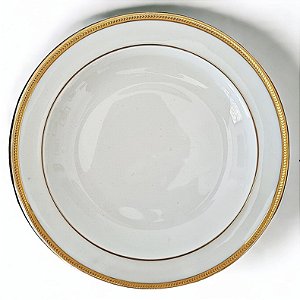 X Cara De Ch Em Porcelana Limoges Branca Filetada A Ouro Rg Arte E