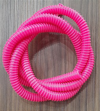 MANGUEIRA PLASTICA HELIX ROSA/BRANCO
