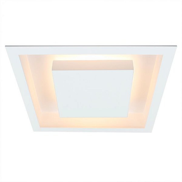 Luminaria Embutir Eclipse Quadrado Cm Bco Texturizado C Cobre Sua