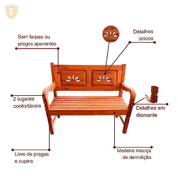 Jogo De Banco R Stico D Lia Namoradeira Mesinha De Centro Em